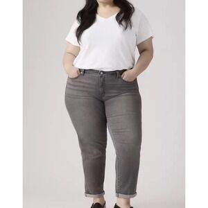 NWT Levi's Boyfriend Jeans Womens 24W Night Is Young (Gray w/black Wash) Levis